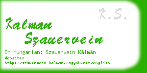 kalman szauervein business card